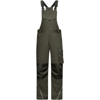 Workwear Pants with Bib - SOLID - - Olive