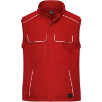 Workwear Softshell Vest - SOLID - - Red
