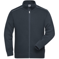 Men's Workwear Sweat-Jacket - SOLID - - Carbon