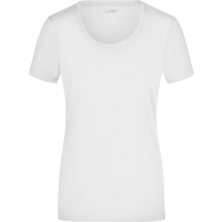 Ladies' Stretch Round-T - White