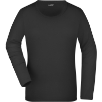 Ladies' Stretch Shirt Long-Sleeved - Black