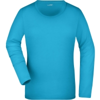 Ladies' Stretch Shirt Long-Sleeved - Turquoise