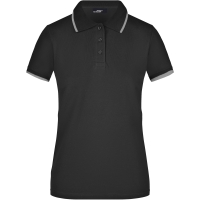 Ladies' Polo Tipping - Black/silver