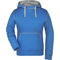 Ladies' Lifestyle Hoody - Cobalt/grey heather