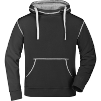 Men's Lifestyle Hoody - Black/grey heather