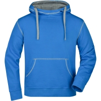 Men's Lifestyle Hoody - Cobalt/grey heather