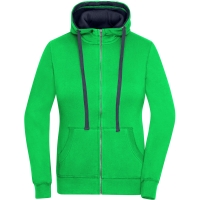 Ladies' Lifestyle Zip-Hoody - Green/navy