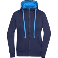 Ladies' Lifestyle Zip-Hoody - Navy/cobalt