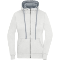 Ladies' Lifestyle Zip-Hoody - Off white/grey heather