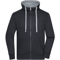 Men's Lifestyle Zip-Hoody - Black/grey heather