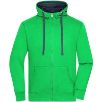 Men's Lifestyle Zip-Hoody - Green/navy