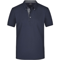 Men's Plain Polo - Navy/navy white