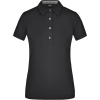 Ladies' Plain Polo - Black/black white