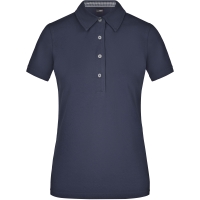 Ladies' Plain Polo - Navy/navy white