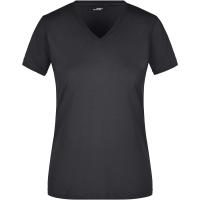 Ladies' Slim Fit V-T - Black