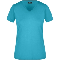 Ladies' Slim Fit V-T - Caribbean blue