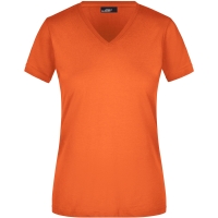 Ladies' Slim Fit V-T - Dark orange