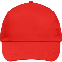 5 Panel Promo Cap Lightly Laminated - Signal red