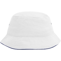 Fisherman Piping Hat - White/navy