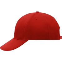 6 Panel Cap Laminated - Red