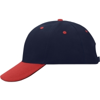 6 Panel Sandwich Cap - Navy/red/navy