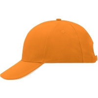 6 Panel Sandwich Cap - Orange/white