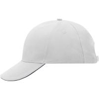 6 Panel Sandwich Cap - White/navy