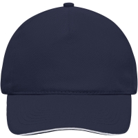 5 Panel Sandwich Cap - Navy/white