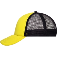 5 Panel Polyester Mesh Cap - Sun yellow/black