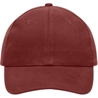 6 Panel Cap Heavy Cotton - Burgundy