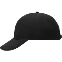 Turned 6 Panel Cap Laminated - Black