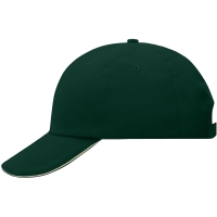 6 Panel Raver Sandwich Cap - Dark green/beige