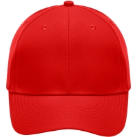 6 Panel Polyester Peach Cap - Tomato