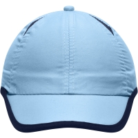6 Panel Micro-Edge Sports Cap - Light blue/navy