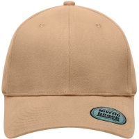 6 Panel Elastic Fit Baseball Cap - Beige