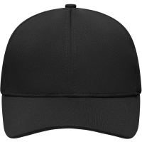 6 Panel Sport Mesh Cap - Black