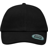 6 Panel Heavy Brushed Cap - Black