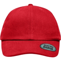 6 Panel Heavy Brushed Cap - Signal red