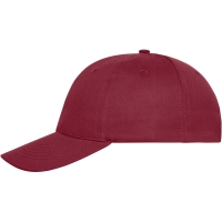 6 Panel Cap Bio Cotton - Burgundy