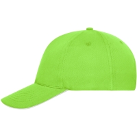 5 Panel Sandwich Cap Bio Cotton - Lime green/white