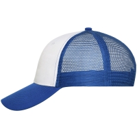 6 Panel Mesh Cap - White/royal