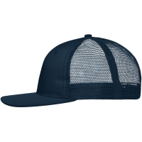 6 Panel Flat Peak Cap - Navy/navy