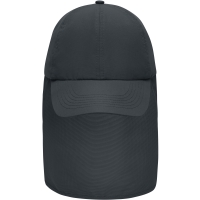 6 Panel Cap with Neck Guard - Carbon