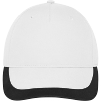 5 Panel Sports Cap - White/black