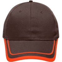 6 Panel Piping Cap - Brown/orange