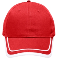 6 Panel Piping Cap - Red/white