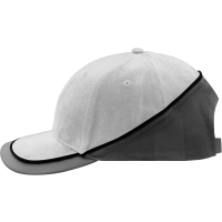 6 Panel Turbo Piping Cap - Light grey/dark grey/black