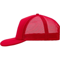 5 Panel Flat Peak Cap - Red