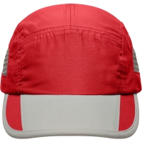 5 Panel Sportive Cap - Red/light grey