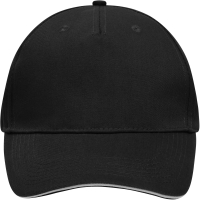 5 Panel Sandwich Cap - Black/light grey